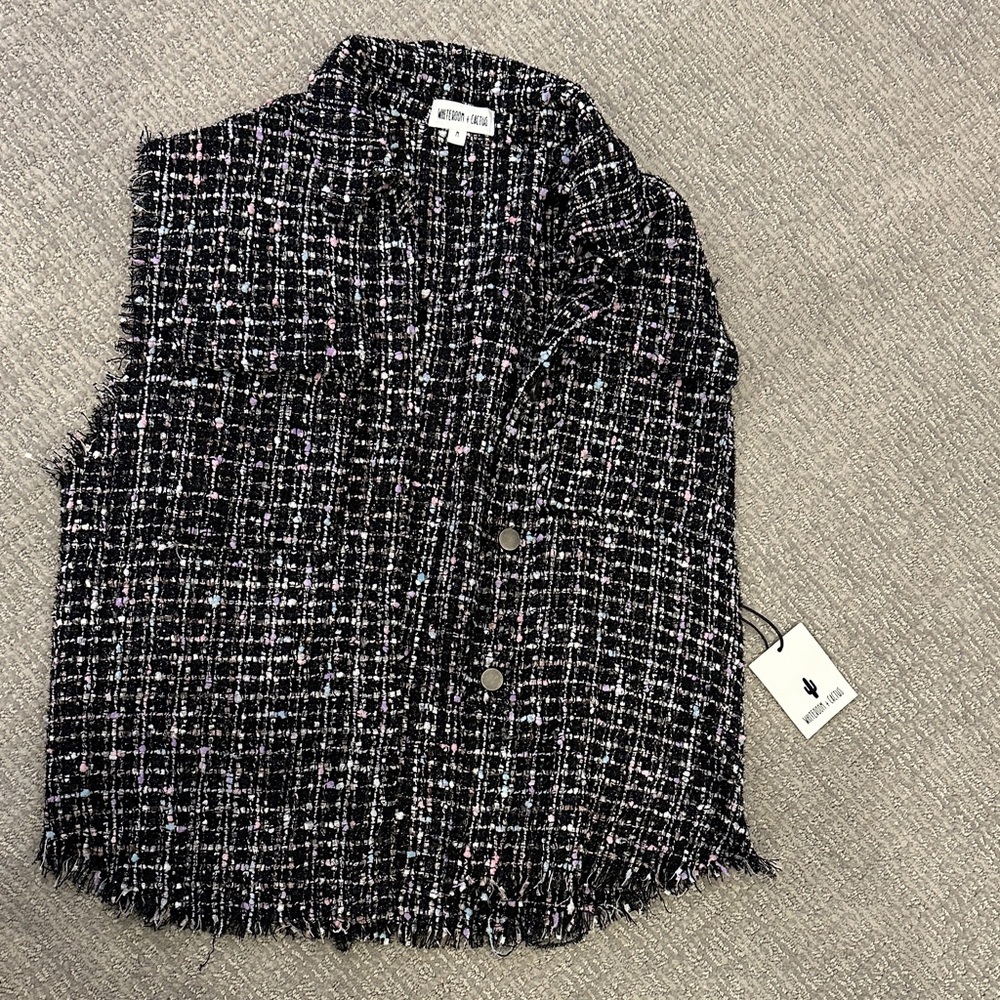 Black Tweed vest